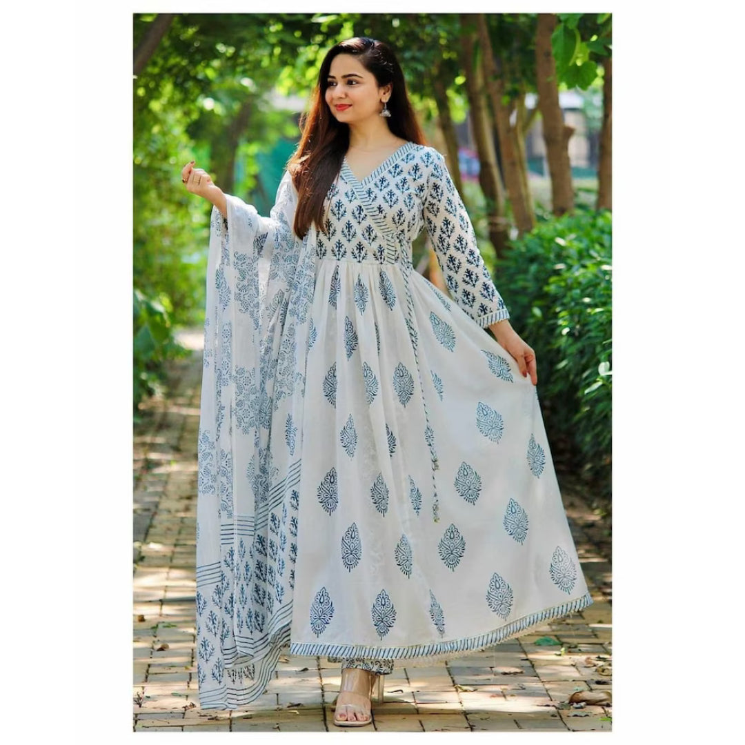 Grey Plain Georgette Salwar